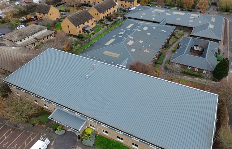 Buckinghamshire condition survey evaluating commercial property roofs and structure.