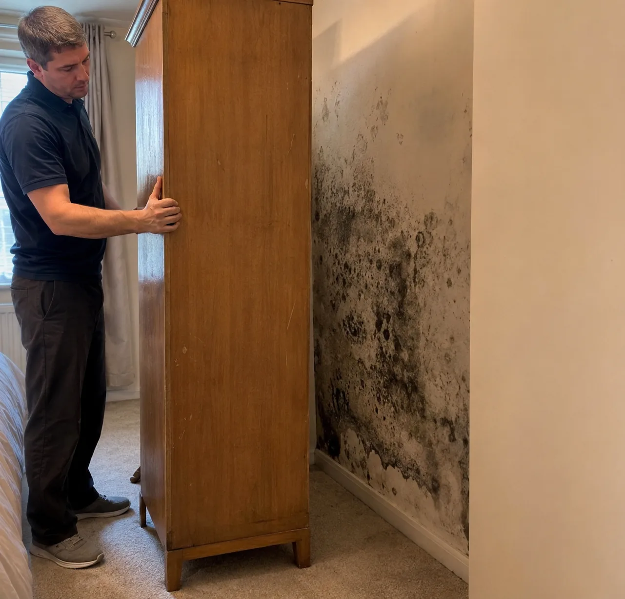 mould inspection - new 13 Mould Behind Furniture