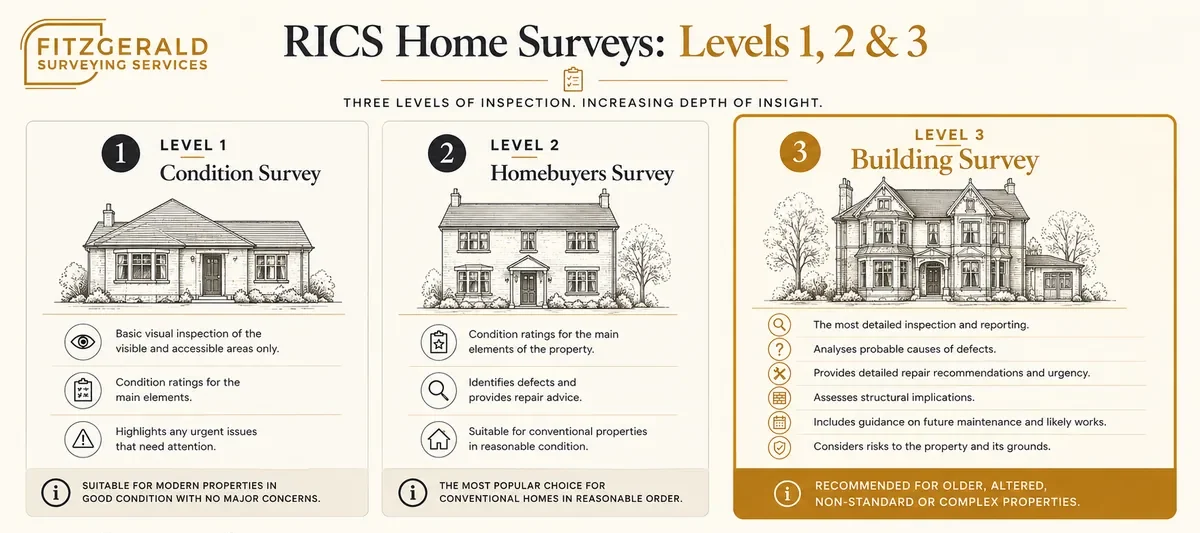 Rich home building surveys - levels 1, 2, 3
