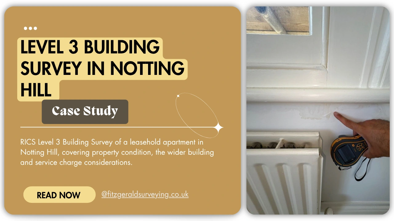 Level 3 building survey in notting hill